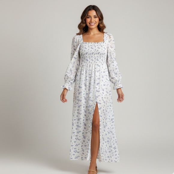 House of Harlow 1960 Dresses & Skirts - House‎ of Harlow Linen Blend Floral Midi Dress S